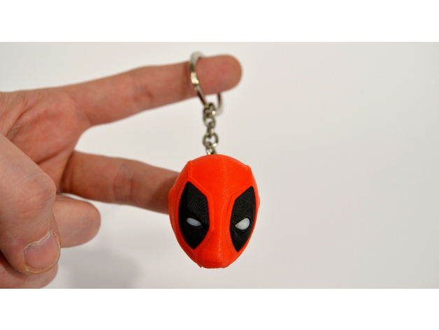 Deadpool Head Keychain 3D Print Model