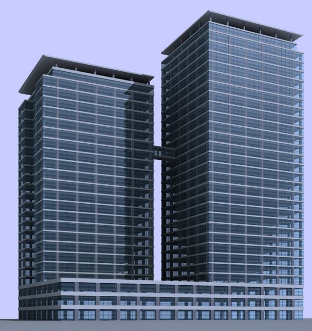 City office building construction avant-garde design hotel – 435 3D Model