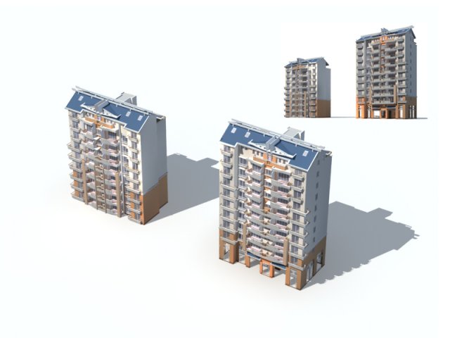 City Residential Garden villa office building design – 577 3D Model