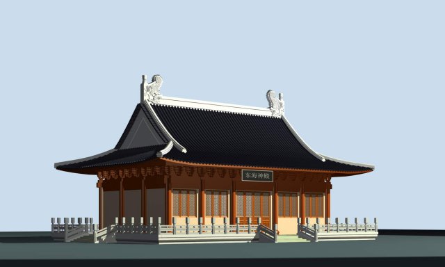 City chinese ancient luxury palace building – 40 3D Model