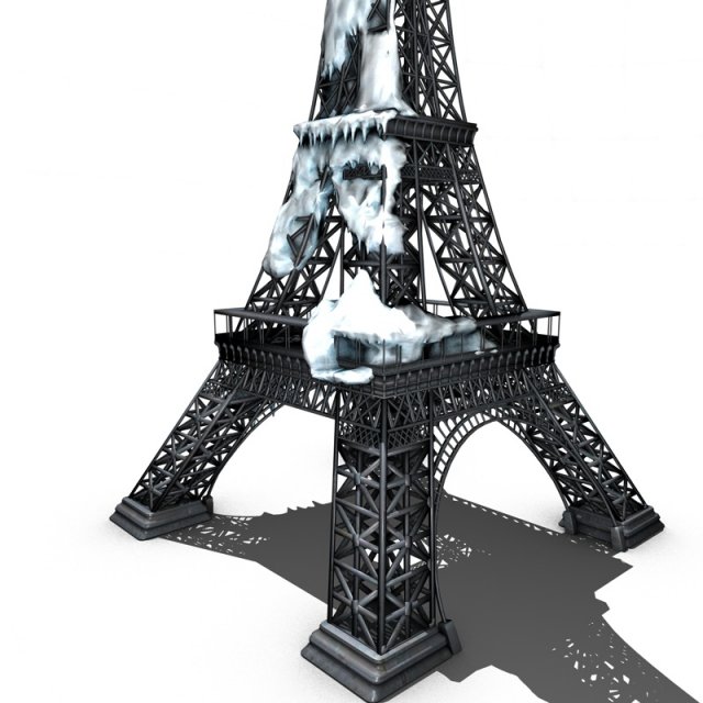 Frozen Tower Eiffel 3D Model