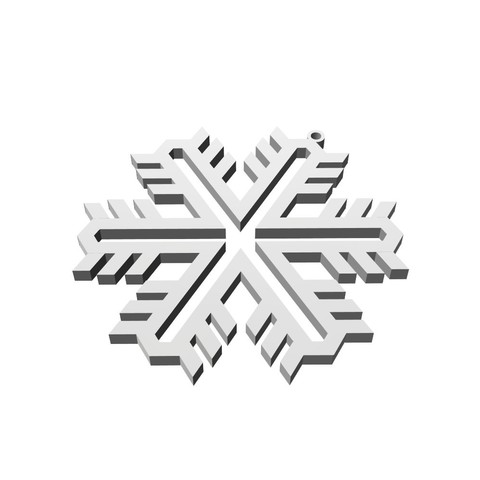 Christmas Snowflake Ornament_1 3D Print Model