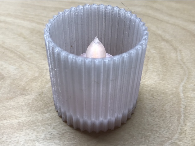Votive Holder for Simple Modular Tea Light 3D Print Model