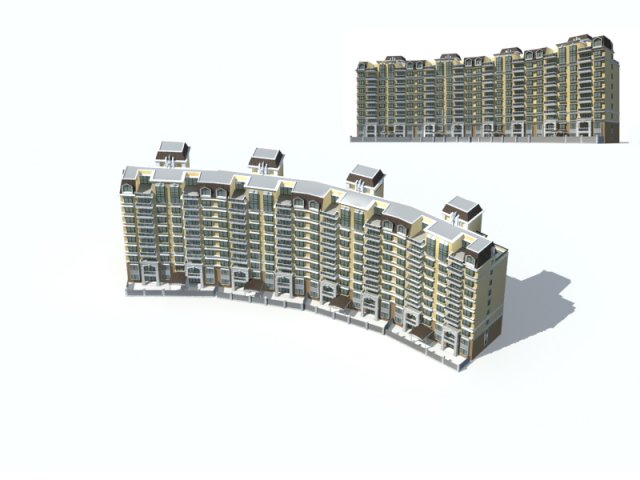 City Residential Garden villa office building design – 595 3D Model