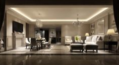 European-style living room design 78 3D Model