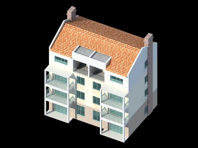 City Residential Garden villa office building design – 385 3D Model