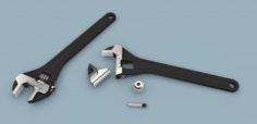 Adjustable wrench 3D Model