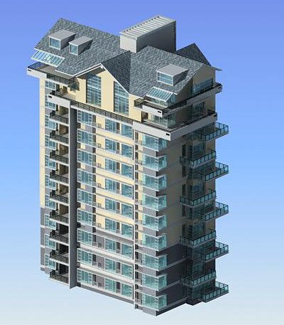 City government office building architectural design – 408 3D Model