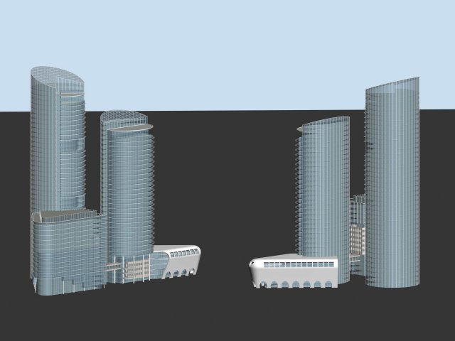 City office building construction avant-garde design hotel – 513 3D Model