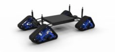 Chassis for vehicle with Mattracks Suspension tracks 3D Model