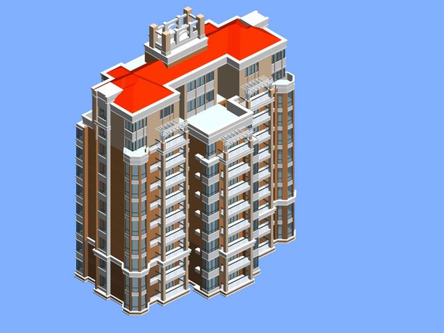 City Residential Garden villa office building design – 273 3D Model