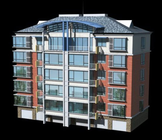 City Residential Garden villa office building design – 525 3D Model