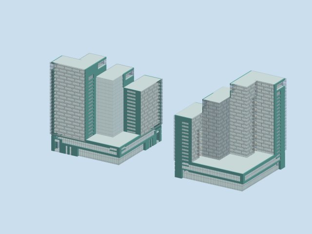 City planning office building fashion design – 233 3D Model