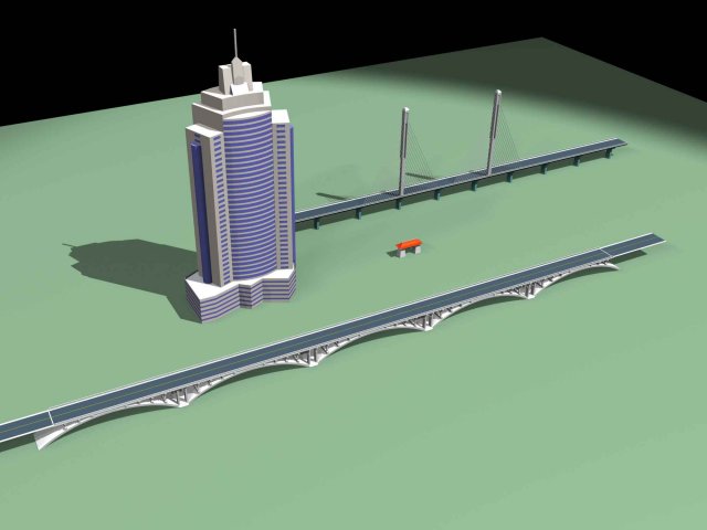 City hotel simple office building – 95 3D Model