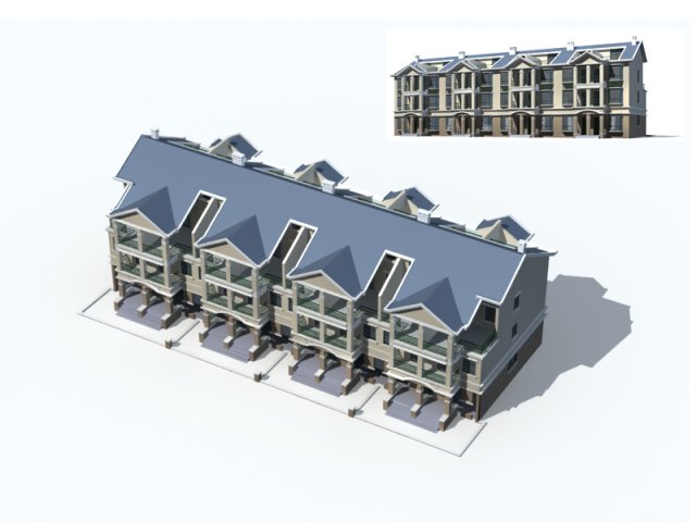 City Residential Garden villa office building design – 620 3D Model