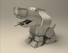 Cartoon dog 3D Model