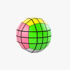 Rubiks cube 4x4x4 ball 3D Model
