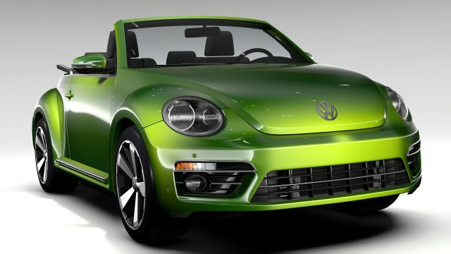VW Beetle Convertible Turbo 2018 3D Model