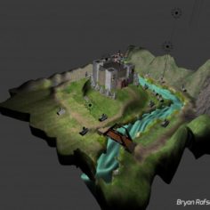 Medieval Castle on the Hills						 Free 3D Model