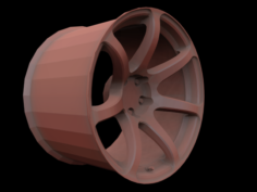 Work XT7 Wheel Low Poly 3D Model