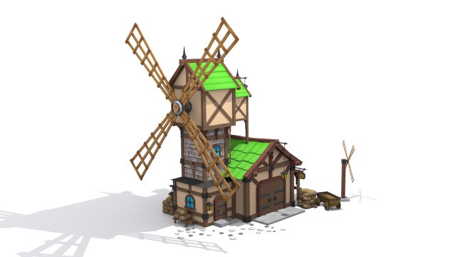 Cartoon mill 3D Model