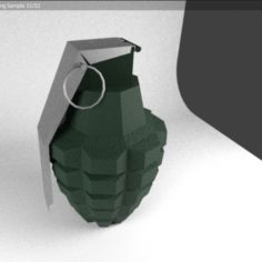 low poly grenade						 Free 3D Model