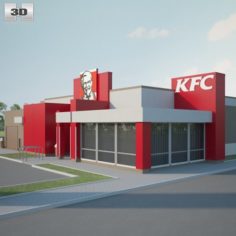 KFC Restaurant 02 3D Model