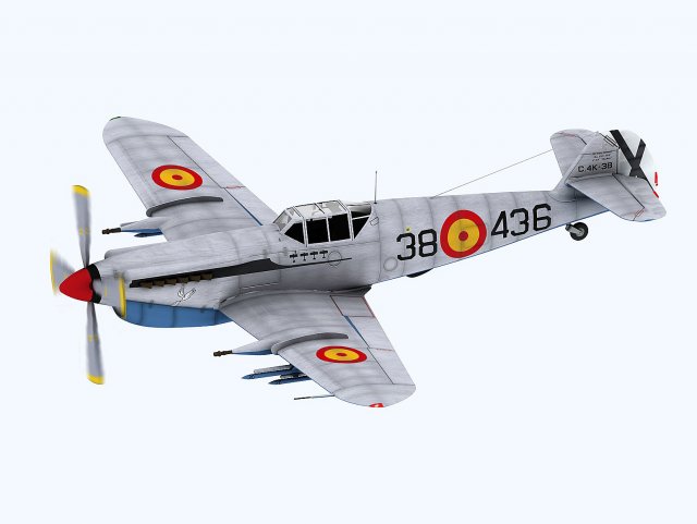 Hispano Aviacion HA-1112 Buchon 3D Model
