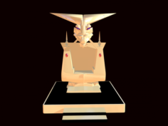 Gold Throne for a Demon 3D Model