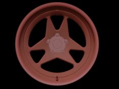Rotiform USF Wheel Mid Poly 3D Model
