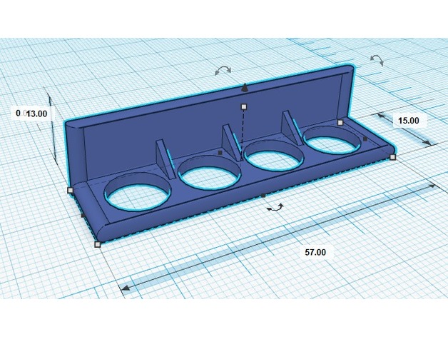 Dry-Erase Marker Holder X4 3D Print Model