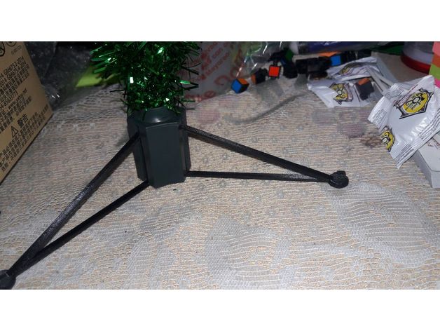 Mini Plastic Christmas Tree Leg 3D Print Model