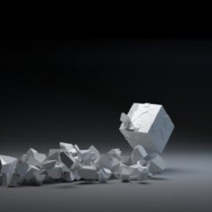 SHATTERING CUBES						 Free 3D Model