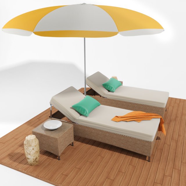 Sunbed 3D Model