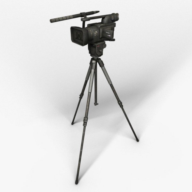 Camera on the tripod 3D Model