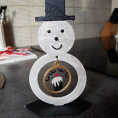 snowman and his Christmas ball 3D Print Model