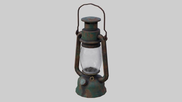 Oil Lamp 1C 3D Model