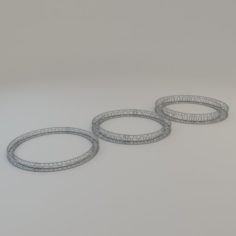 Square Circular Truss Set R200 3D Model