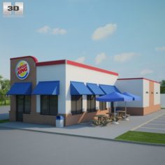 Burger King Restaurant 01 3D Model