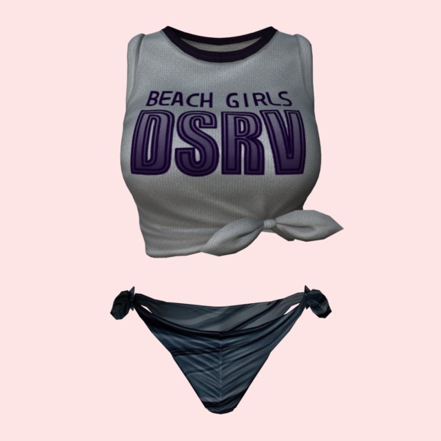 Sexy Beach Bikini Blue 3D Model