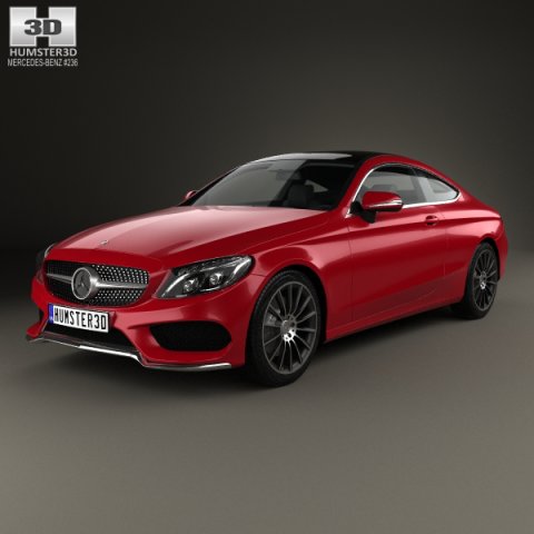 Mercedes-Benz C-lass AMG Line Coupe 2015 3D Model