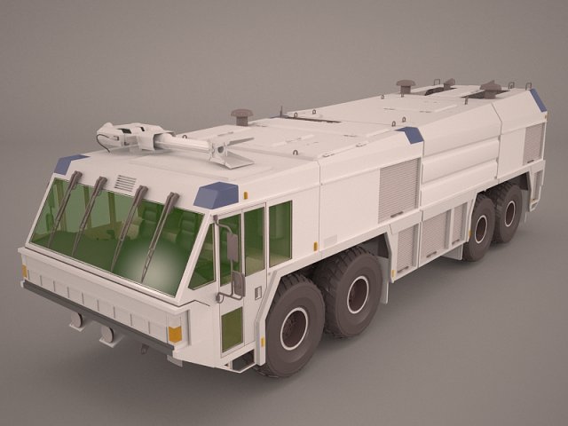 GFLF Simba 8X8 Firefight Truck Poser Vue 3D Model