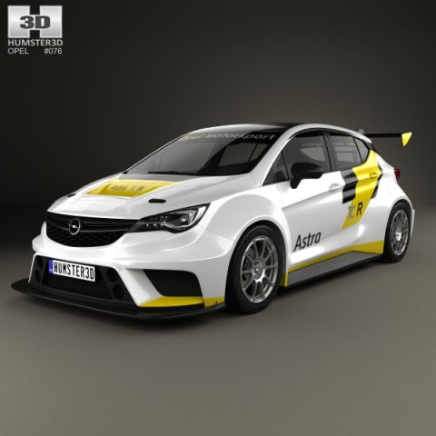 Opel Astra TCR 2016 3D Model