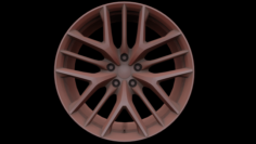 2017 Nissan GTR Wheel Mid Poly 3D Model