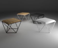 TULIP WOOD scandinavian style coffee table 3D Model