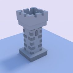 Low Poly medieval Tower						 Free 3D Model