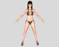 Sexy Bikini Girl 03 3D Model