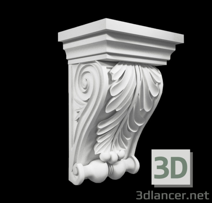 3D-Model 
Decorative console (crane)