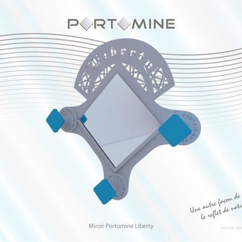 Portomine Liberty mirror & coat hooks 3D Print Model