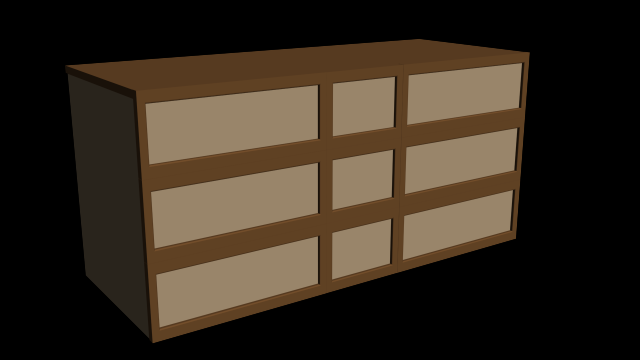 A curbstone under the TV 3D Model